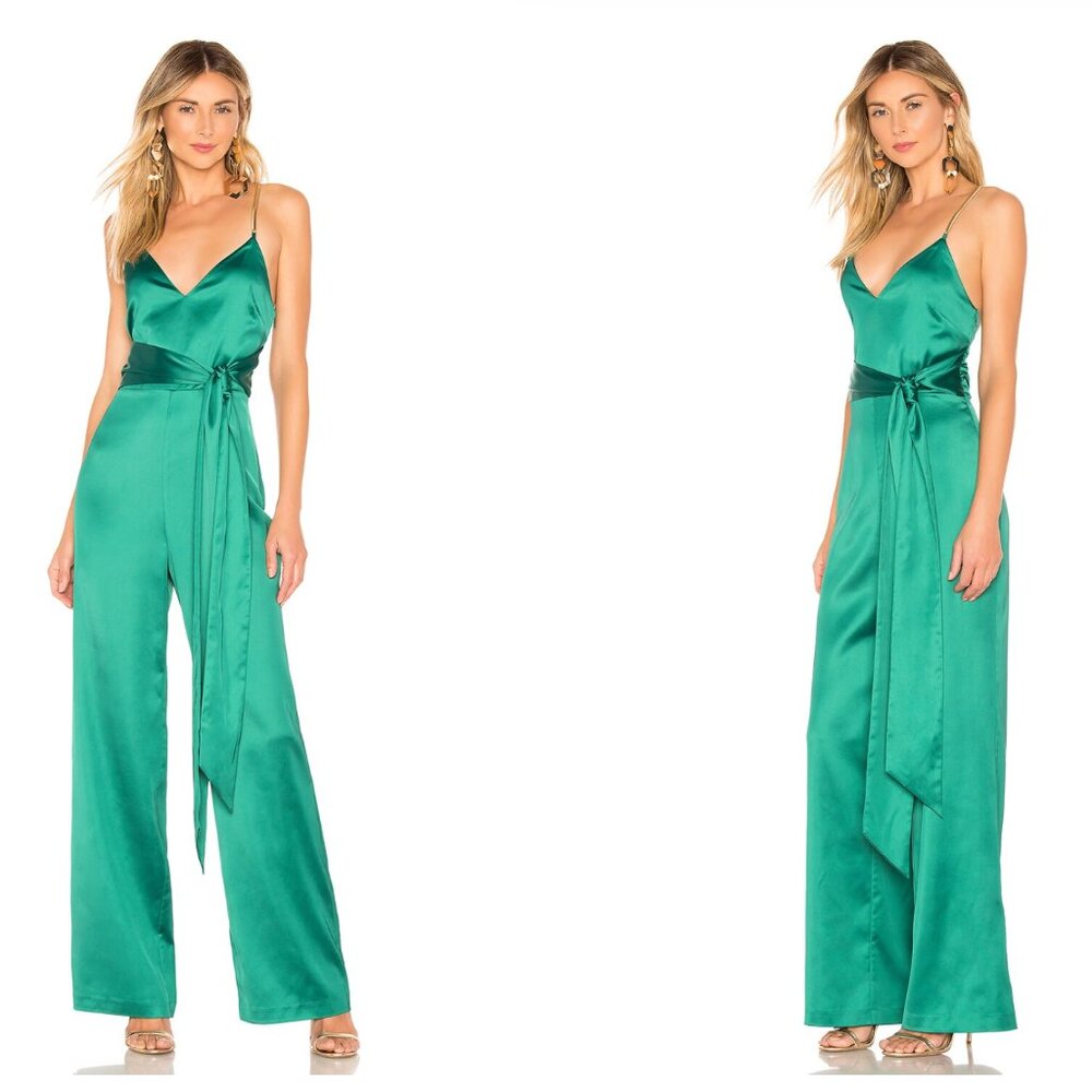 h:ours Sienna Jumpsuit in Emerald Green